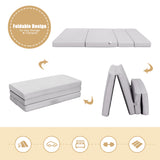 NNECW 4-Fold Folding Sleeping Mat Sofa Bed with Smooth Zipper for Single/King /Double/Queen-Double