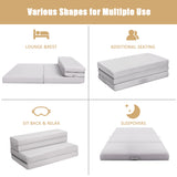 NNECW 4-Fold Folding Sleeping Mat Sofa Bed with Smooth Zipper for Single/King /Double/Queen-King Single