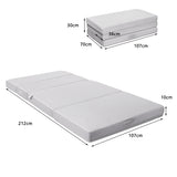 NNECW 4-Fold Folding Sleeping Mat Sofa Bed with Smooth Zipper for Single/King /Double/Queen-King Single