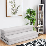 NNECW 4-Fold Folding Sleeping Mat Sofa Bed with Smooth Zipper for Single/King /Double/Queen-Queen