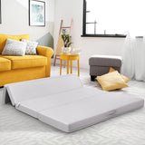 NNECW 4-Fold Folding Sleeping Mat Sofa Bed with Smooth Zipper for Single/King /Double/Queen-Queen
