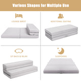 NNECW 4-Fold Folding Sleeping Mat Sofa Bed with Smooth Zipper for Single/King /Double/Queen-Queen