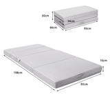 NNECW 4-Fold Folding Sleeping Mat Sofa Bed with Smooth Zipper for Single/King /Double/Queen-Single