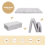 NNECW 4-Fold Folding Sleeping Mat Sofa Bed with Smooth Zipper for Single/King /Double/Queen-Single