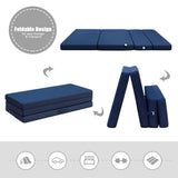 NNECW 4-Fold Queen Size Mattress with Smooth Zipper for Rest