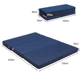 NNECW 4-Fold Queen Size Mattress with Smooth Zipper for Rest