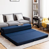 NNECW 4-Fold Queen Size Mattress with Smooth Zipper for Rest