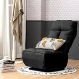 NNECW 6 Adjustable Swivel Folding Floor Lazy Sofa for Relaxing-Black