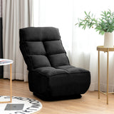 NNECW 6 Adjustable Swivel Folding Floor Lazy Sofa for Relaxing-Black