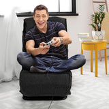 NNECW 6 Adjustable Swivel Folding Floor Lazy Sofa for Relaxing-Black