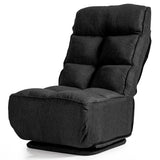 NNECW 6 Adjustable Swivel Folding Floor Lazy Sofa for Relaxing-Black