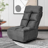 NNECW 6 Adjustable Swivel Folding Floor Lazy Sofa for Relaxing-Grey