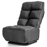 NNECW 6 Adjustable Swivel Folding Floor Lazy Sofa for Relaxing-Grey