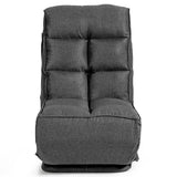 NNECW 6 Adjustable Swivel Folding Floor Lazy Sofa for Relaxing-Grey
