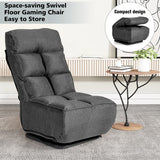 NNECW 6 Adjustable Swivel Folding Floor Lazy Sofa for Relaxing-Grey