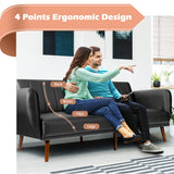 NNECW PU Leather Convertible Sofa Bed with Sponge & Adjustable Backrest