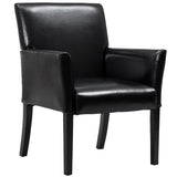 NNECW Leather Ergonomic Mid-Back Reception Guest Chair with Padded Seat