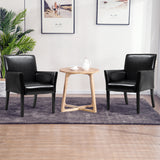NNECW Leather Ergonomic Mid-Back Reception Guest Chair with Padded Seat