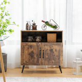 NNECW Mid-century Storage Cabinet with 2 Doors
