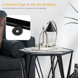 NNECW Compact Coffee Table with Tempered Glass Top for Living Room/Bedroom