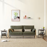 NNECW 2-Tier Metal Sofa Table with Storage Shelf