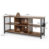 NNECW TV Stand for TVs up to 65€� with Storage Basket & 2 Cable Management Holes