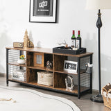NNECW TV Stand for TVs up to 65€� with Storage Basket & 2 Cable Management Holes