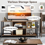 NNECW TV Stand for TVs up to 65€� with Storage Basket & 2 Cable Management Holes