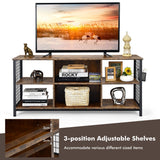NNECW TV Stand for TVs up to 65€� with Storage Basket & 2 Cable Management Holes
