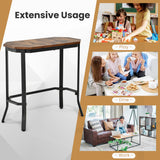 NNECW Slim Night Table with Wooden Tabletop for Living Room