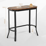 NNECW Slim Night Table with Wooden Tabletop for Living Room