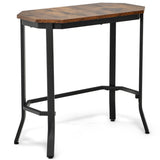 NNECW Slim Night Table with Wooden Tabletop for Living Room