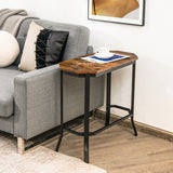 NNECW Slim Night Table with Wooden Tabletop for Living Room