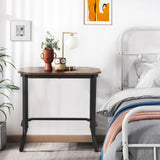 NNECW Slim Night Table with Wooden Tabletop for Living Room