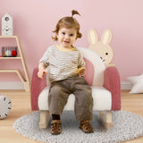 NNECW Kids Rocking Chair with Solid Wood Leg for 3-5 Years Old -Pink