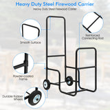 NNECW Firewood Cart with Durable Rubber Wheels for All-Terrain