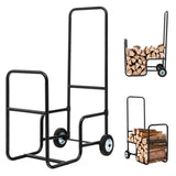 NNECW Firewood Cart with Durable Rubber Wheels for All-Terrain