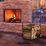 NNECW Firewood Cart with Durable Rubber Wheels for All-Terrain