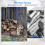 NNECW Firewood Cart with Durable Rubber Wheels for All-Terrain