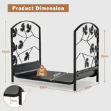 NNECW Heavy-Duty Firewood Rack with 50 kg Load Capacity for Stove Fire Pit