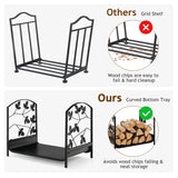 NNECW Heavy-Duty Firewood Rack with 50 kg Load Capacity for Stove Fire Pit