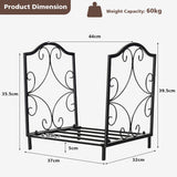 NNECW Heavy-Duty Steel Firewood Rack with 60kg Load Capacity for Indoor & Outdoor