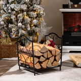 NNECW Heavy-Duty Steel Firewood Rack with 60kg Load Capacity for Indoor & Outdoor