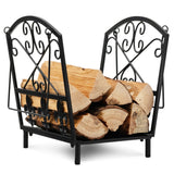 NNECW Decorative Firewood Rack with Handles and Raised Legs for Indoor and Outdoor Use