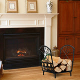 NNECW Decorative Firewood Rack with Handles and Raised Legs for Indoor and Outdoor Use