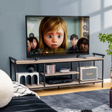 NNECW 3-Tier TV Stand with Storage Shelves for TVs up to 60-