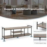 NNECW 3-Tier TV Stand with Storage Shelves for TVs up to 60-