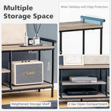 NNECW 3-Tier TV Stand with Storage Shelves for TVs up to 60-