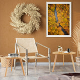 NNECW 2-Piece Wood Triangle Nesting End Table Set for Living Room