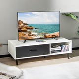 NNECW Versatile 2-Tier Modern Coffee Table with Pull-out Drawer for Living Room Entryway